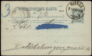 Austria Empire 10Kr Rohrpost Pneumatic Mail Postal Stationery Card G67618