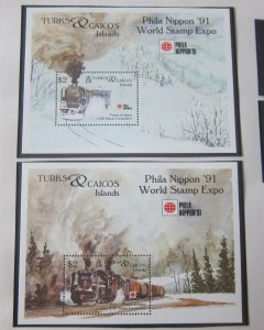 Turks & Caicos Islands 1991 Sc 951-2 Train MNH