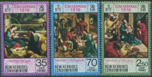 New Hebrides 1976 SG214-216 Christmas set MNH