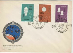 Poland 1963 View of Space & planet from Porthole Stamps Cover R 18817