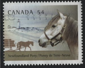 Canada 2009 used Sc 2330 54c Newfoundland Pony, horse-drawn sled