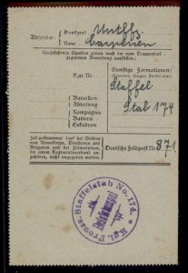 Germany WWI Kgl Preussen Staffelstab Feldpost Cover G69783