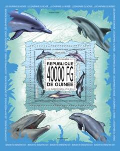 GUINEA 2013 SHEET DOLPHINS MARINE LIFE