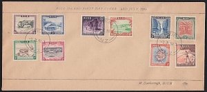 NIUE 1950 definitive set on locally printed commem FDC.....................A8841