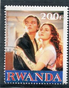 Rwanda 1999 MILLENNIUM Kate Winslet & DiCaprio 1 value Perforated Fine Used VF