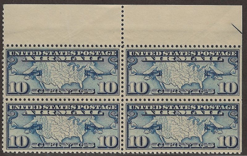 US Scott# C7 1926 10c bl  US Relief Map & 2 Mail Planes  Mint Never Hinged - ...
