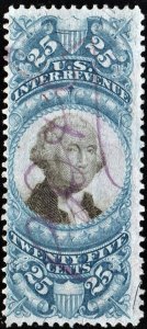 R112 25¢ Second Issue Documentary Stamp (1871) Used
