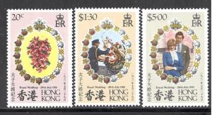 Hong Kong 373-375 mint hinged SCV $ 2.95 (RS)