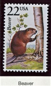 SCOTT #2316 BEAVER OG/MNH) MOUNTED