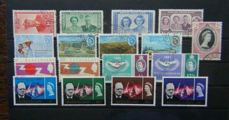 Basutoland 1947 1966 Coronation ITU ICY Churchill Royal Visit Used