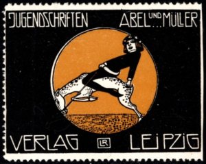 Vintage Germany Poster Stamp Abel And Müller Youth Publications Publishing House