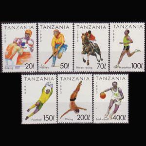 TANZANIA 1992 - Scott# 1018-24 Sports Set of 7 NH