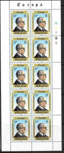 GIBRALTAR SG434 1980 12p EUROPA SHEETLET MNH