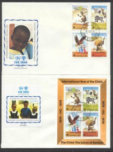 Zambia 196-99a/ 2 FDC Children year