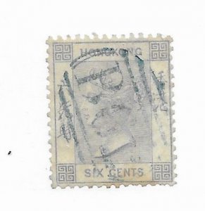 Hong Kong #12 Blue Cancel Used - Stamp