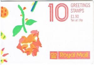 GREAT BRITAIN 1989 - GREETINGS STAMPS BOOKLET - 10 x 19p  STAMPS