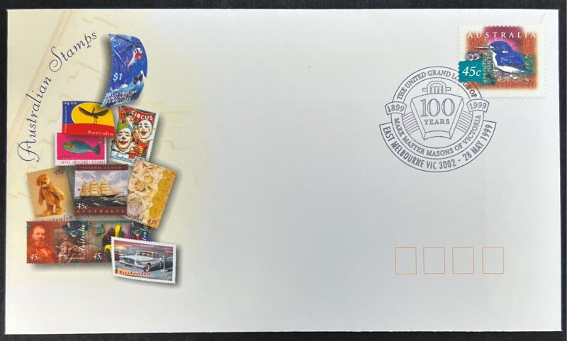 AUSTRALIA - 100 years Mark Master Masons (1999) COMMEMORATIVE POSTMARK COVER