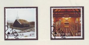 Faroe Islands Sc328-9 1997 Christmas Church stamps used