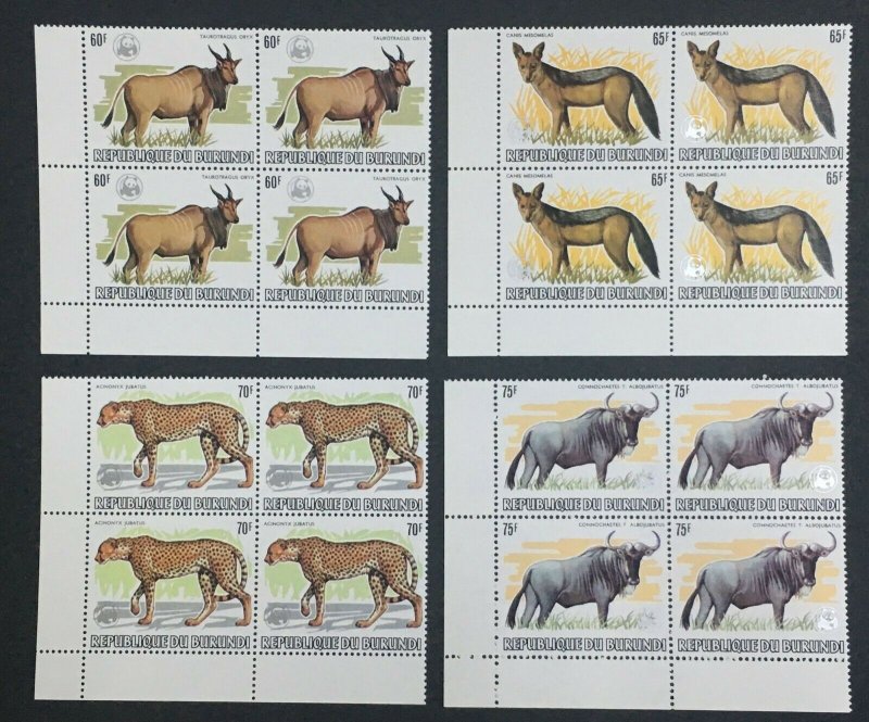 MOMEN: BURUNDI SC #589a-601a 1982 1983 EMBLEM BLOCKS WILDLIFE MNH OG LOT #60813