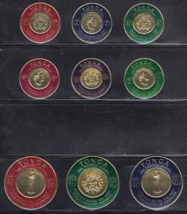 Tonga   #128-33, c1-6, co7     mnh     cat $16.10