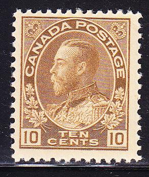 Canada 10c bis-brn ADMIRAL No.118 F/VF/NH(**)