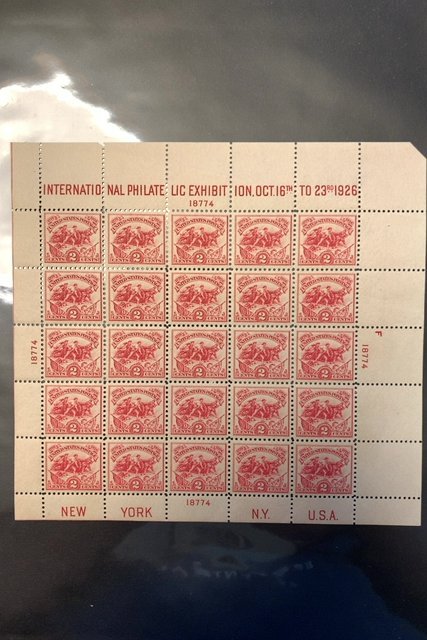 630 MNH Sheet International Philatelic Exhibit Plate 18774 Corner Snipe