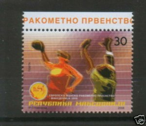 MACEDONIA-MNH STAMP-SPORT-HANDBALL-2008.