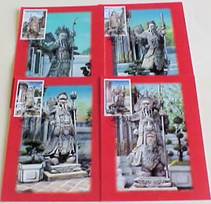 THAILAND MANCARDS STATUES 1998 4 DIFF