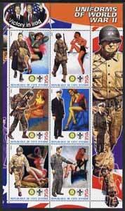 IVORY COAST - 2003 - World War II Uniforms #4 - Perf 6v Sheet -MNH-Private Issue