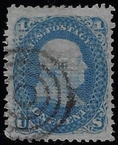 Scott #86 - $650.00 – XF-used – Large margins. Vivid color. Black target cancel.