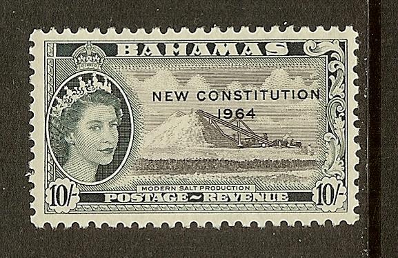 Bahamas, Scott #199, Overprinted 10sh Queen Elizabeth II, MNH