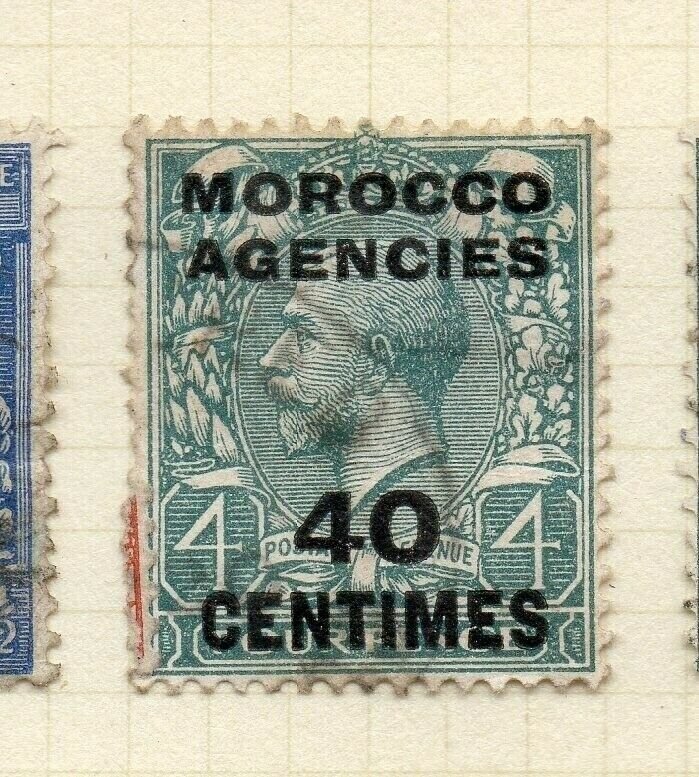 Morocco Agencies French Zone 1917-24 Issue Used 40c. Optd Surcharged NW-180596