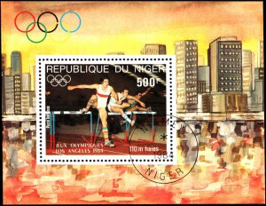 Niger #C337, Complete Set, S/S Only, 1984, Olympics, Used, CTO