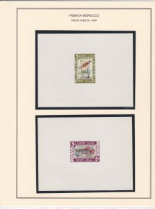 French Morocco 30 Proof Sheets Featuring Fish, Not listed.