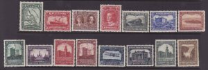 Newfoundland-Sc#145-59- id22-unused NH og set-Pictorial issue-1928-S/H fee refle