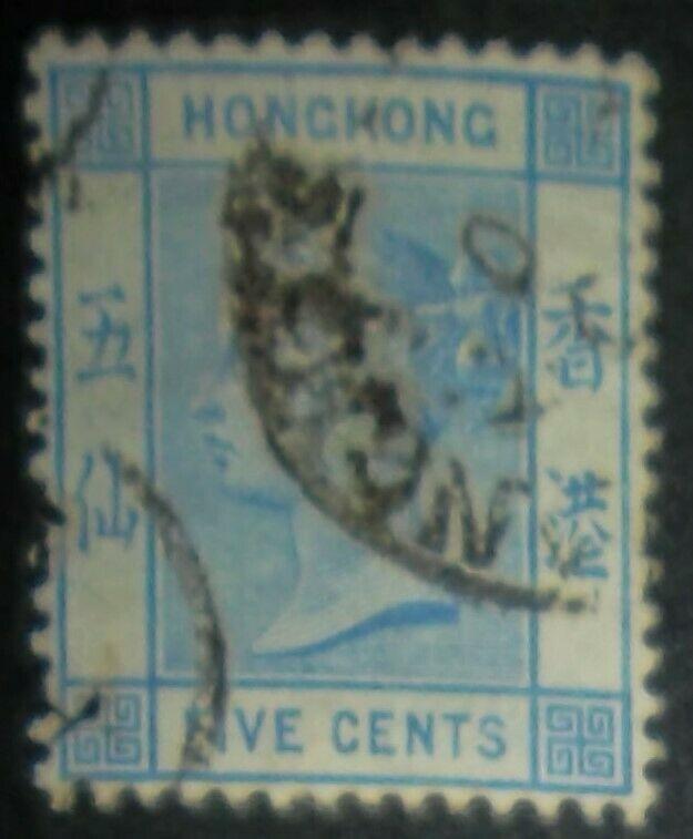 Hong Kong. 1880 5c QV Scott #11 Free US Shipping