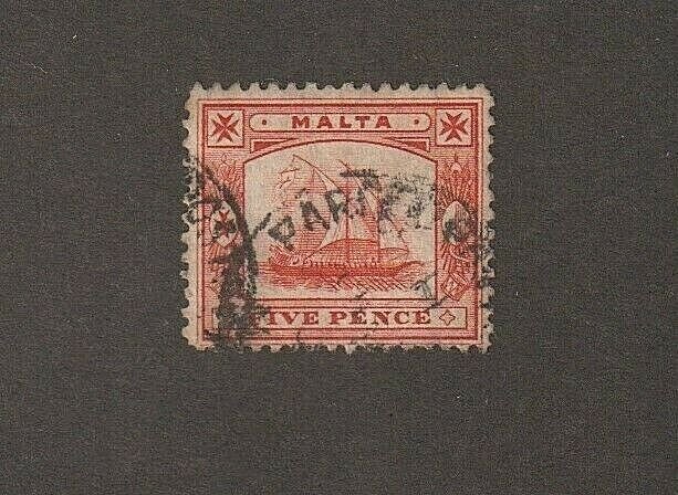 EDSROOM-9013 Malta 16 Used 1899 Ancient Galley CV$21