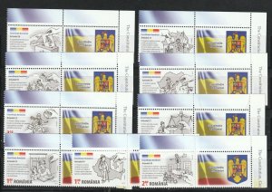 2019 ROMANIA STAMPS CONSTITUTION LAW LABELS MNH POSTAL HISTORY MAPS FLAG