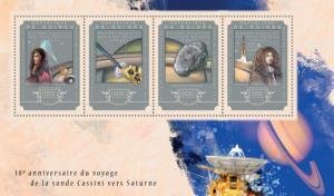 Guinea 2014 SPACE CASSINI Anniversary SATURN MISSION Sheet Perforated Mint (NH)