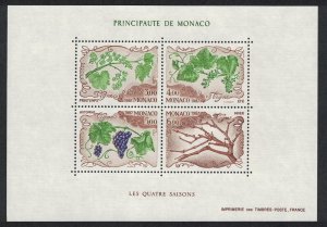 Monaco Seasons of the Vine MS 1987 MNH SG#MS1822 MI#Block 36