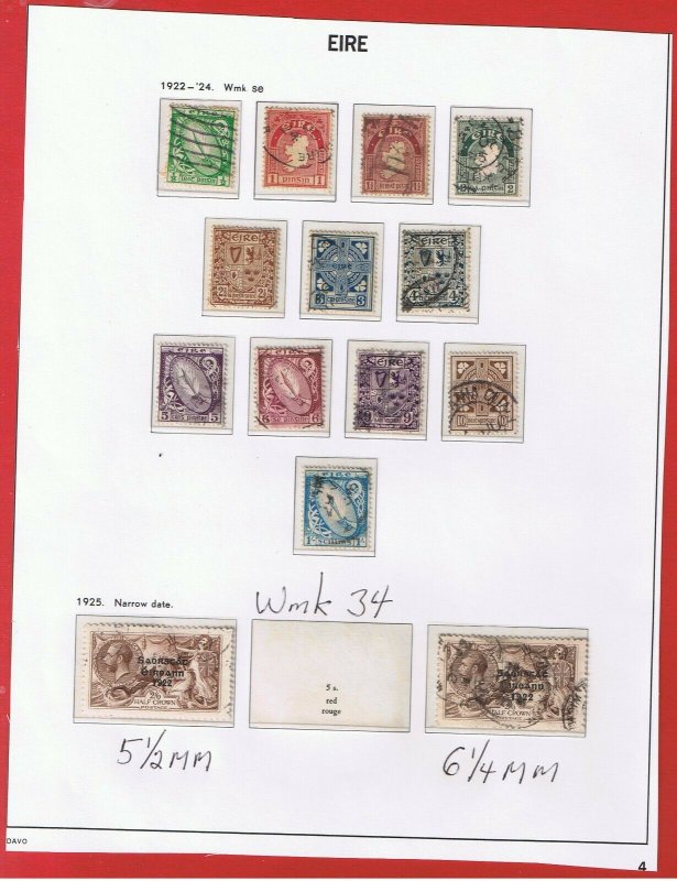 Ireland #65-76  #77 & 77b  VF used   Various Scenes