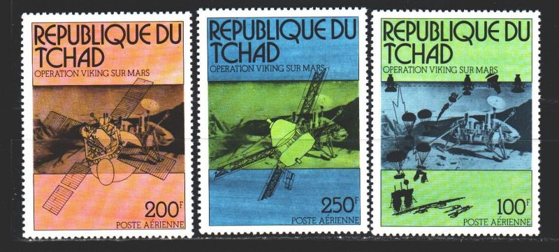 Chad. 1976. 749-51 from the series. Space. MNH.