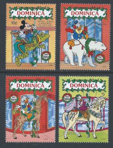 Dominica #1271,73,75,78 NH Disney - Christmas 1990 Part 1