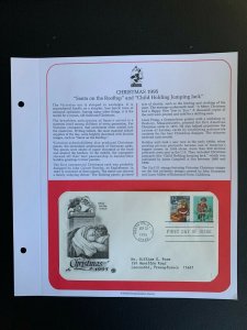 1995 christmas stamps FDC with introduction pages