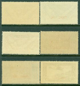 EDW1949SELL : FRENCH POLYNESIA 1941 Scott #126-30, C2 All VF, Mint NH. Cat $42.