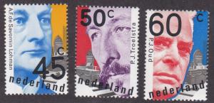 Netherlands # 594-596, Politicians, NH, 1/2 Cat.