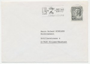 Cover / Postmark Luxembourg 1985 Road safety - Car - Motorcycle 