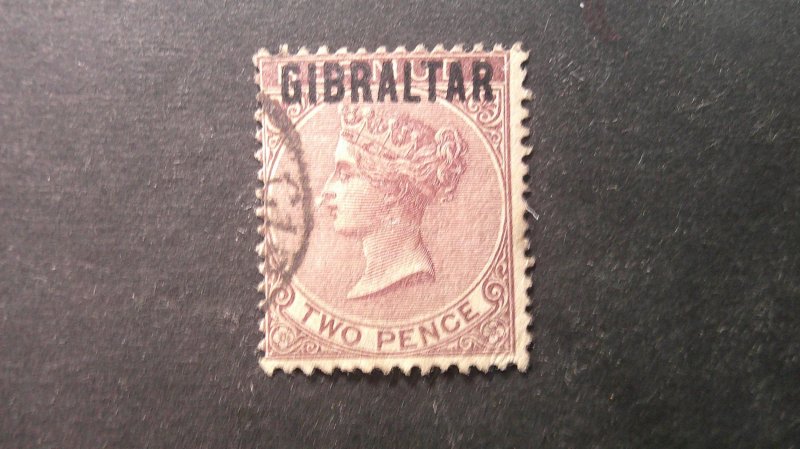 Gibraltar 1886 Victoria Classic Scott# 3 USED Fine-VF (C) Clear Face/OVPT.