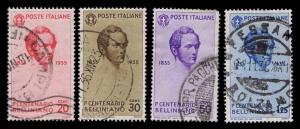 1935 ITALY #349-52 VINCENZO BELINI - WTMK 140 - USED - VF - CV$33.60 (ESP#1396)