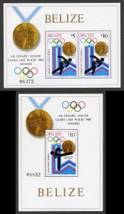 Belize SG MS 576 1980 Olympics Winners Mini sheets Fresh U/M